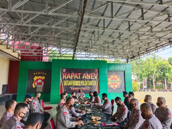 Dansat Brimob Polda Banten Pimpin Rapat Internal dan Anev Bulanan