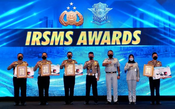 Ditlantas Polda Banten Raih Juara 1 Penganugrahan IRSMS Award Tahun 2021