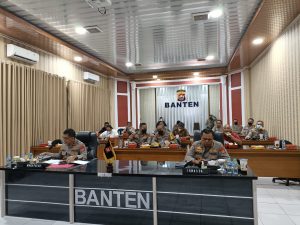 Polda Banten Ikuti Vicon Terkait Situasi Kamtibmas Menjelang Bulan Ramadhan