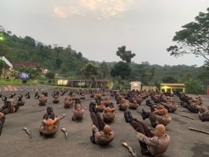 Jaga Imun Siswa SPN Polda Banten Gelar Binsik Pagi