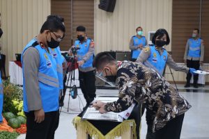 Wujudkan Prinsip BETAH,Polda Banten Gelar Penandatanganan Pakta Intergritas Seleksi Taruna Akpol Dan Bintara Polri