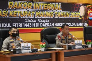 Gelar Rakor Internal,Polda Banten Optimalkan Kesiapan Pengamanan Idul Fitri 1443 H