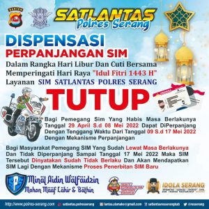 Polres Serang Beri Kelonggaran Perpanjangan SIM Warga Yang Mau Mudik Lebaran,ini Ketentuannya