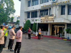 Apel Pengamanan Perlintasan Jalur Para Mentri Kabinet Indonesia Maju Ke Tanara Serang Banten