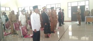 Kapolsek Kresek Hadiri Pelantikan Dan Pengambilan Sumpah Jabatan PJs, Kades Kandawati Kecamatan Gunung Kaler