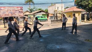 Latihan Kemampuan Siswa Latja Dipimpin Langsung Kapolsek Balaraja Polresta Tangerang Polda Banten