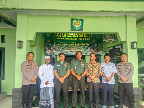 Koeamil 0602-21/ Kopo Laksanakan Acara Lepas Sambut Komandan Koramil Lama Dan Baru