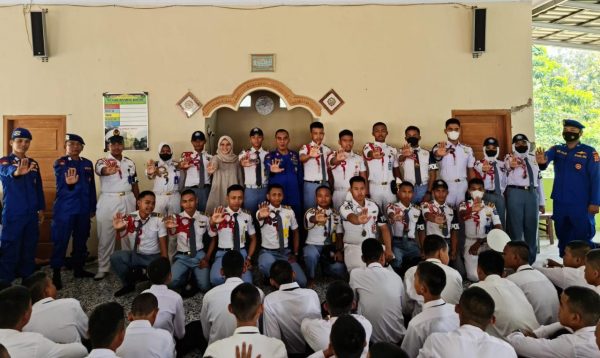 Kembali Ditpolairud Polda Banten Bersama GMDM Kota Cilegon Sosialisasi P4GN Di SMK Negeri 4 Cilegon