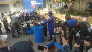 Wadir Polairud Polda Banten Hadiri Pemusnahan Barang Bukti Yang Berkekuatan Hukum Tetap Dan BMN