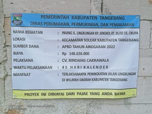 Pengawas Perkim, Beskos Tertuang Dalam RAB Memang Minim, Owner CV RINDANG CAKRAWALA Angkat Bicara