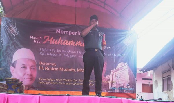 Babinsa Desa Telagasari Koramil 05/Balaraja Hadiri Peringatan Maulid Nabi Muhammad SAW 12 Rabiul Awal 1444 H