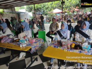 Polsek Balaraja Berikan Rasa Aman Bagi Pengunjung Kolam Renang Tirta Eleven Desa Tobat Kecamatan Balaraja