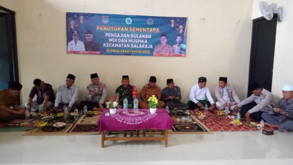 Danramil 05/Balaraja Bersama Muspika Balaraja Hadiri Penutupan Sementara Pengajian Bulanan MUI Tahun 2023