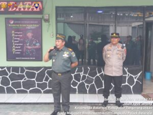 Solid dan Kompak , Danramil 05/Balaraja Bersama Kapolsek Pimpin Apel Sinergitas TNI-POLRI