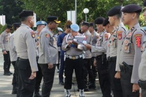 Pastikan Pelayanan Arus Balik dan Wisata Lebaran, Wakapolresta Tangerang Cek Personel