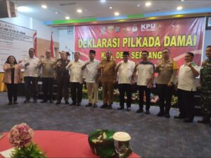 Deklarasi pemilu Damai 3 Calon Bupati Deli Serdang Sepakat Menjaga Jalannya Pilkada Serentak Secara Aman Dan Damai*