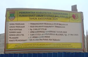 Desak Dinkes Kabupaten Tangerang Evaluasi Kembali Pembangunan di RSUD Balaraja, Dewa Rey: Sangat Brutal