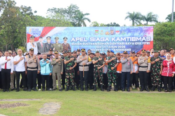 Polresta Tangerang Gelar Apel Siaga Operasi Ketupat Maung 2026, 1.123 Personel Gabungan Diterjunkan